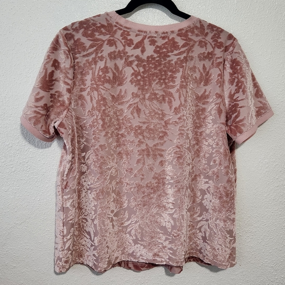 Blouse with velvet floral print - Picture 3 of 5